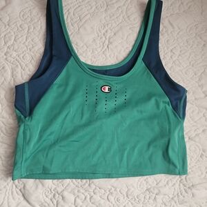 Champion Women's Aqua and Navy Sports Bra